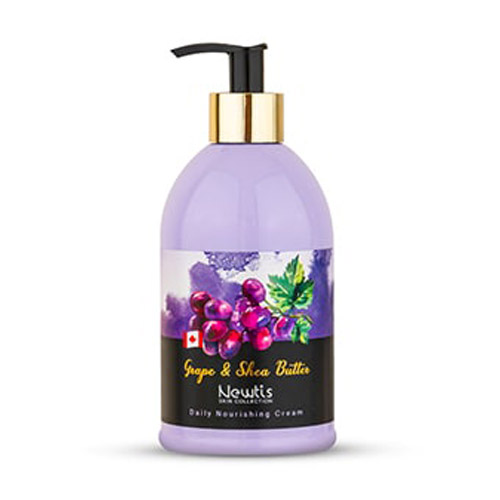 Newtis-Grape-Cream-500ml.jpg کرم مرطوب کننده انگور و شی باتر پمپی 500میل نیوتیس|Newtis Grape And Shea Butter Daily Nourishing Cream 500ml - لیپورا